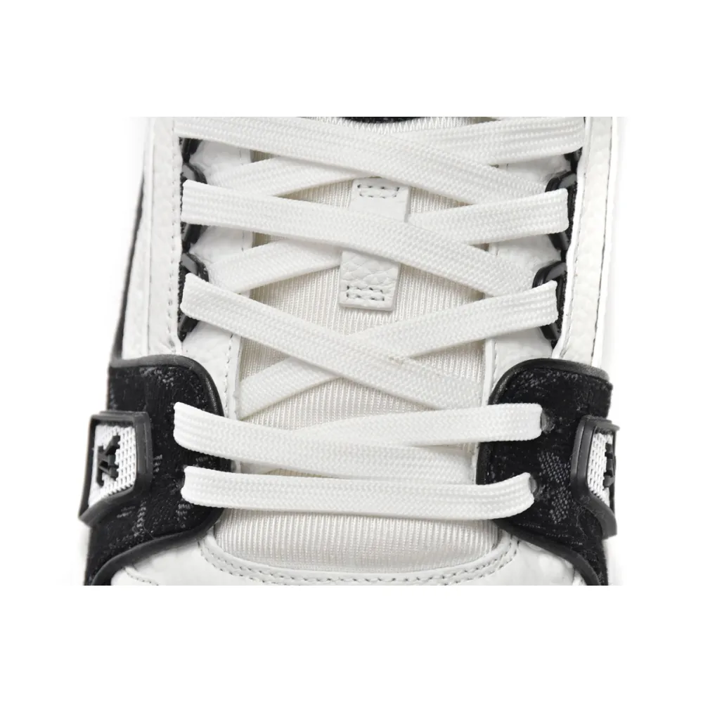Louis Vuitton Trainer Black And White Cloth Cover  VL1202