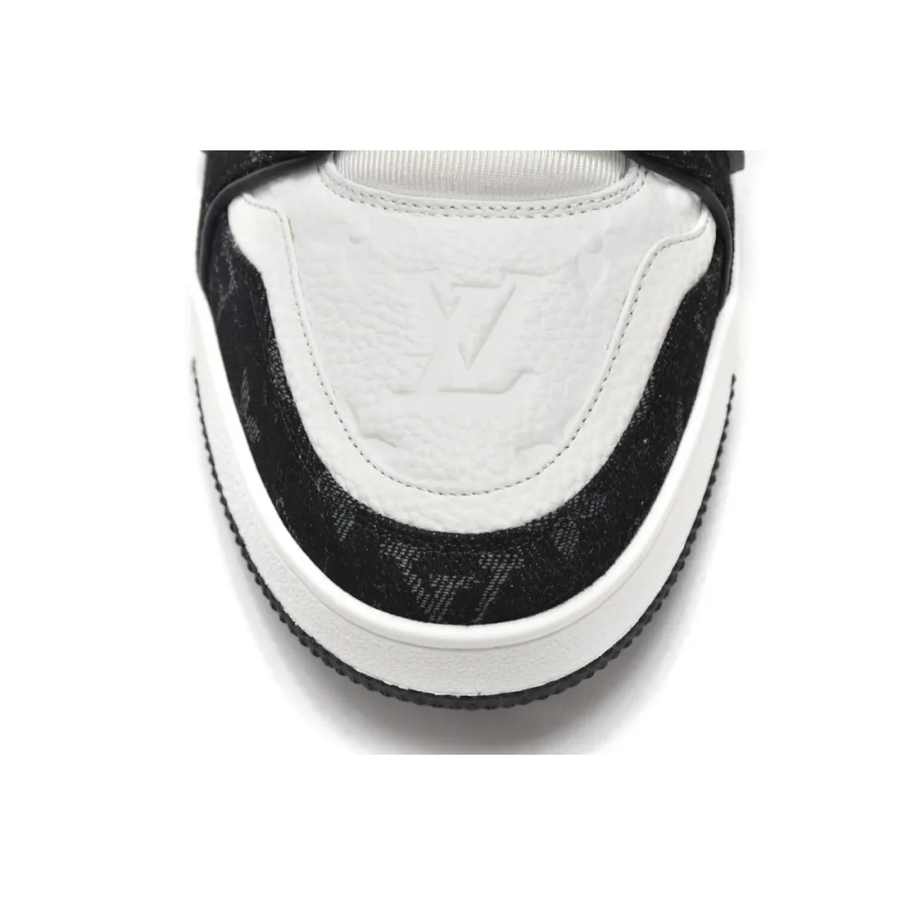 Louis Vuitton Trainer Black And White Cloth Cover  VL1202