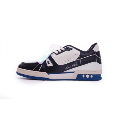 Louis Vuitton Trainer Black Blue  GO1220 01