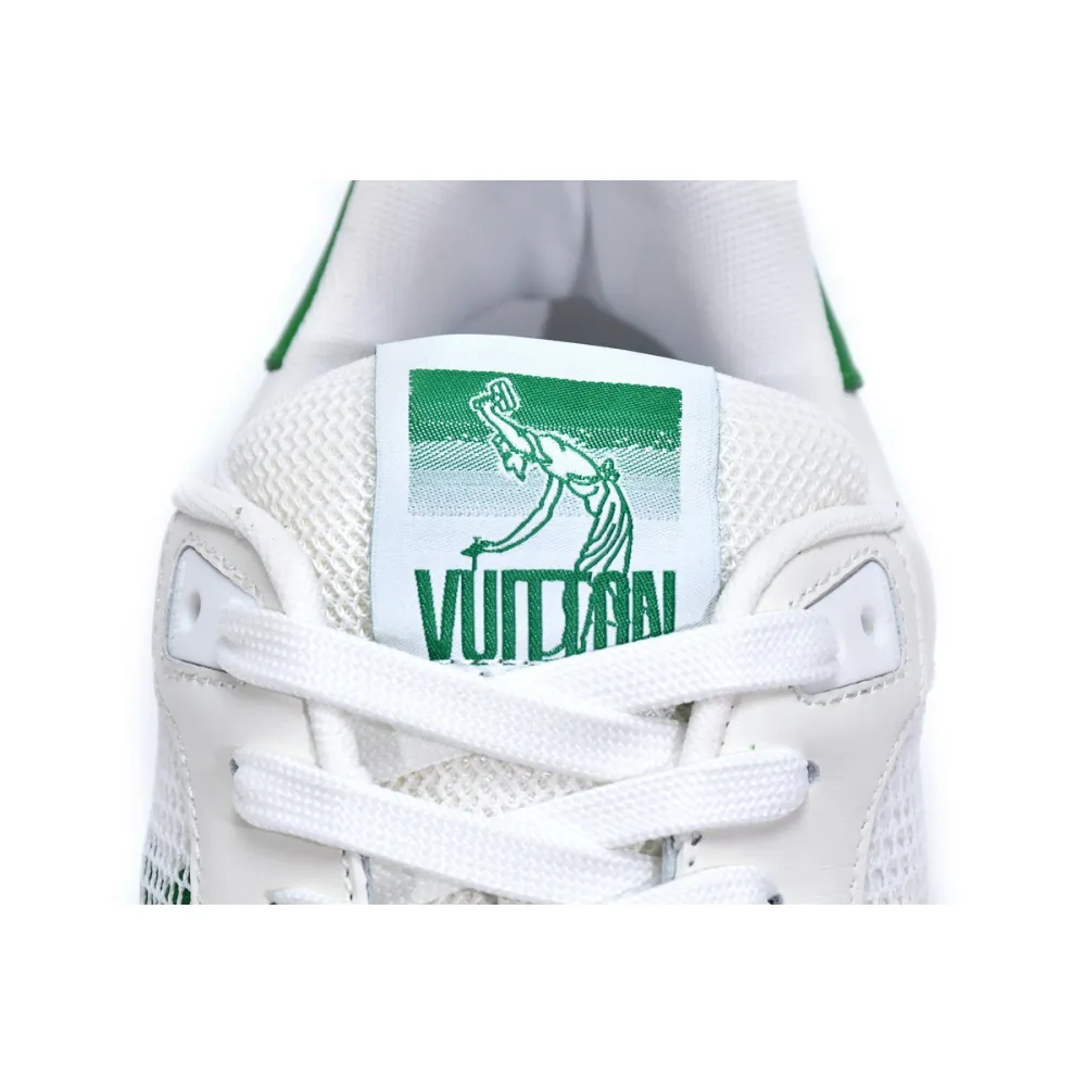  Louis Vuitton Trainer White Green 1A98UX