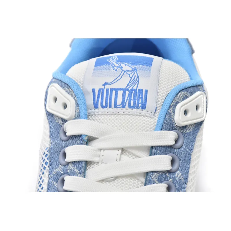 Louis Vuitton Trainer Blue Cloth Surface  GO0232