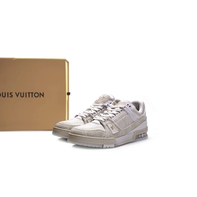 Louis Vuitton Trainer White Denim  MS0241 02