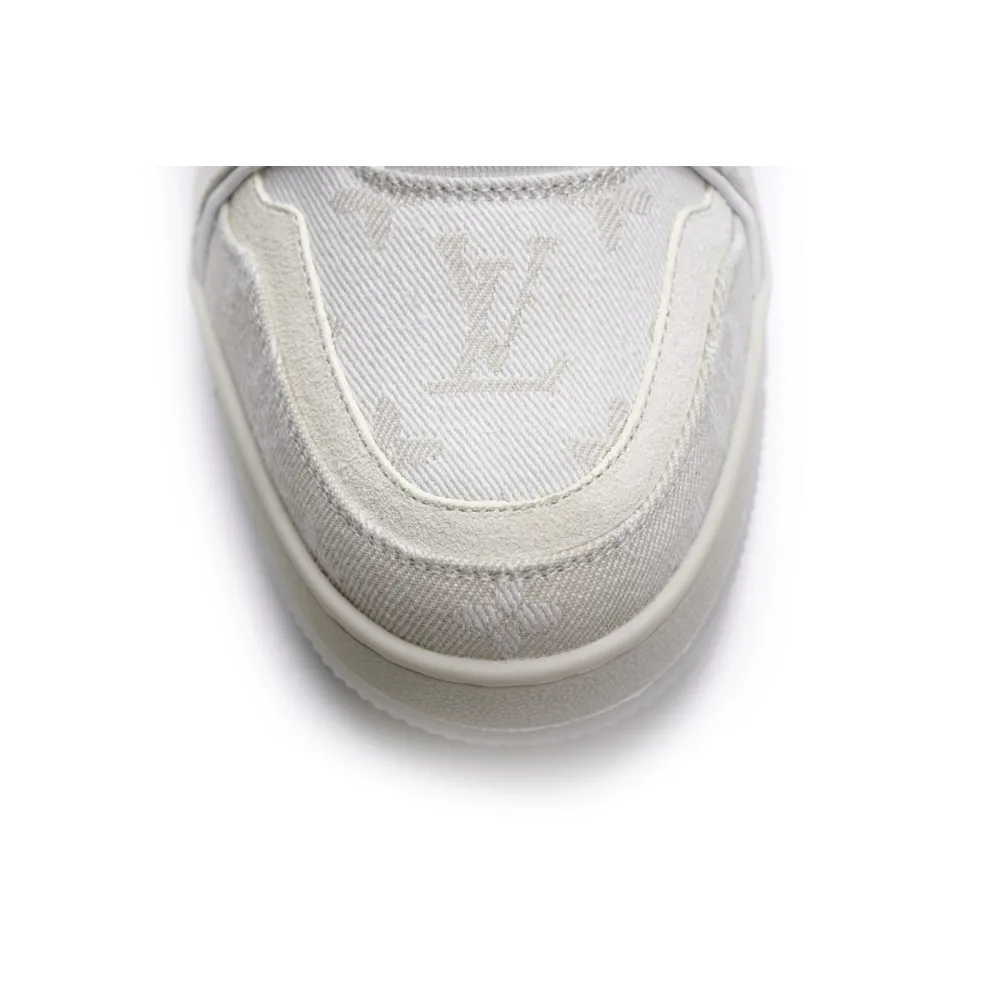 Louis Vuitton Trainer White Denim  MS0241