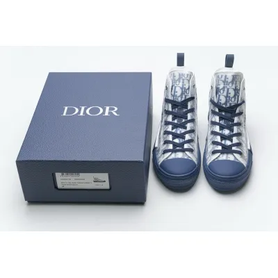 Dior B23 HT Oblique Transparency HIGH T00962H565 White Blue 02