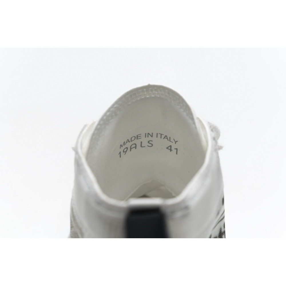 Dior B23 Oblique Transparency High H565 White Black