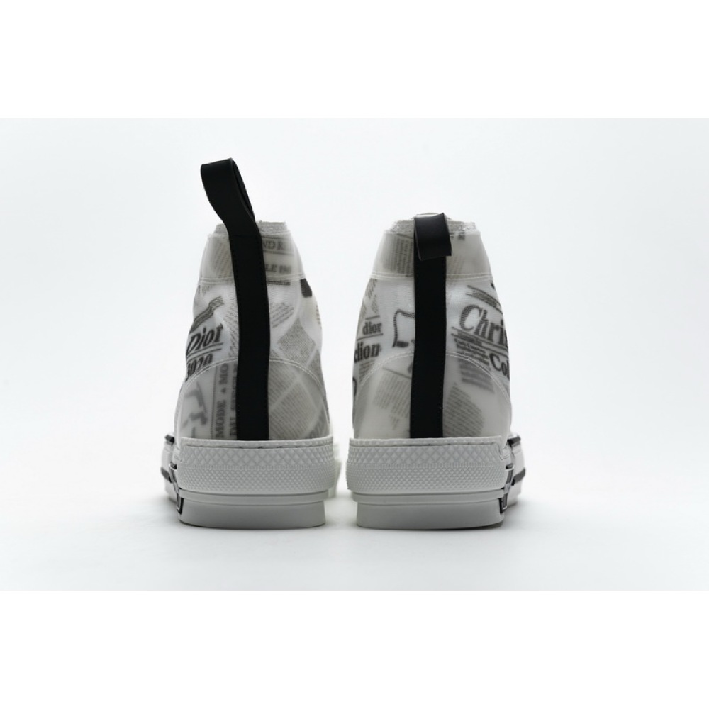 Dior B23 Oblique Transparency High H565 White Black