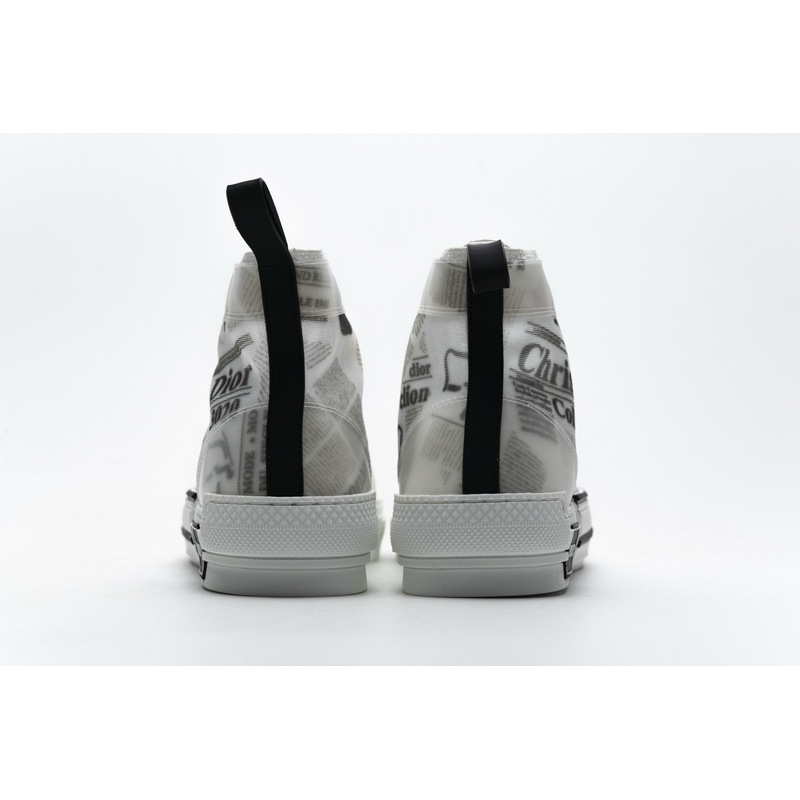 Dior B23 Oblique Transparency High H565 White Black