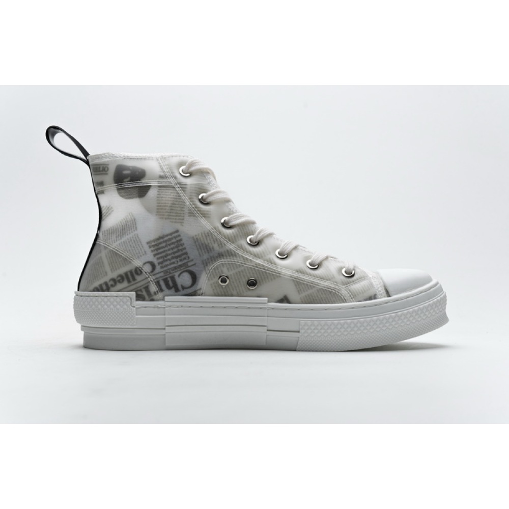 Dior B23 Oblique Transparency High H565 White Black