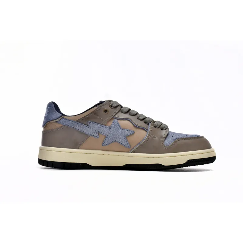 Bape Sk8 Sta Low Make old Khaki Blue 1120-291-019(BapeSta)