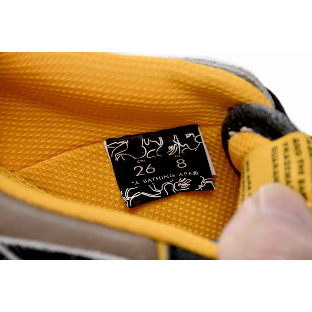 Bape Sk8 Sta Low Make old Black and Yellow 1120-291-021(BapeSta)