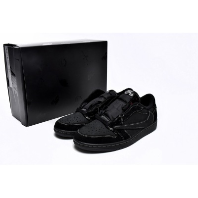 Travis Scott x Air Jordan 1 Low OG SP Black Phantom  DM7866-001（Top version） 02