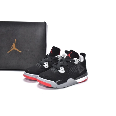 Jordan 4 Kids Shoes Retro Bred (2019) BQ7660-060 02