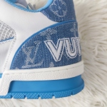 Louis Vuitton Trainer Blue Cloth Surface  GO0232
