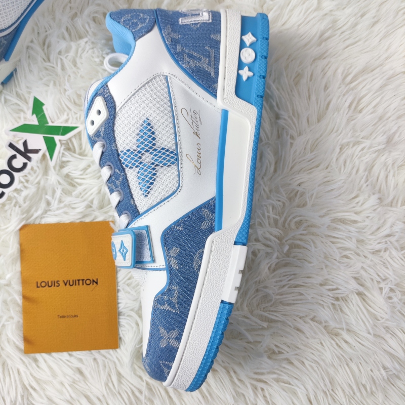 Louis Vuitton Trainer Blue Cloth Surface  GO0232