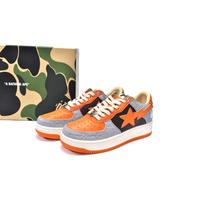 Cheap Fake BapeSta Low Grey Orange  1H70-291-002 02