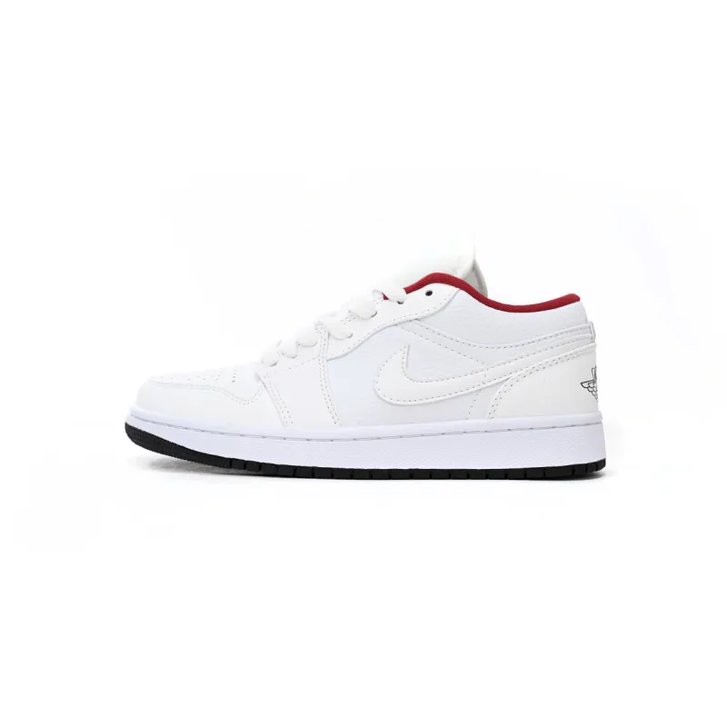 Air Jordan 1 Low All-white Red 553560-164