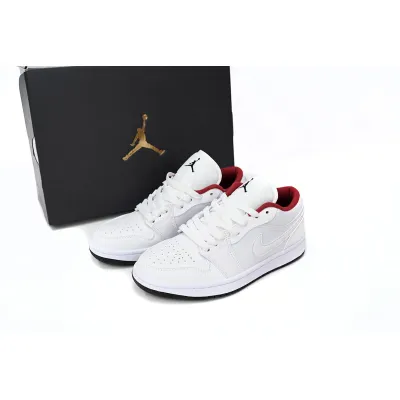 Air Jordan 1 Low All-white Red 553560-164 02