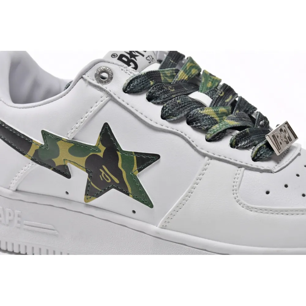 Cheap Bape Sta Low White Green Camouflage 1H20-191-045(BapeSta)