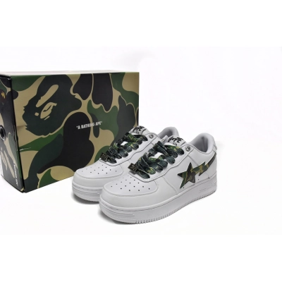 Cheap Bape Sta Low White Green Camouflage 1H20-191-045(BapeSta) 02