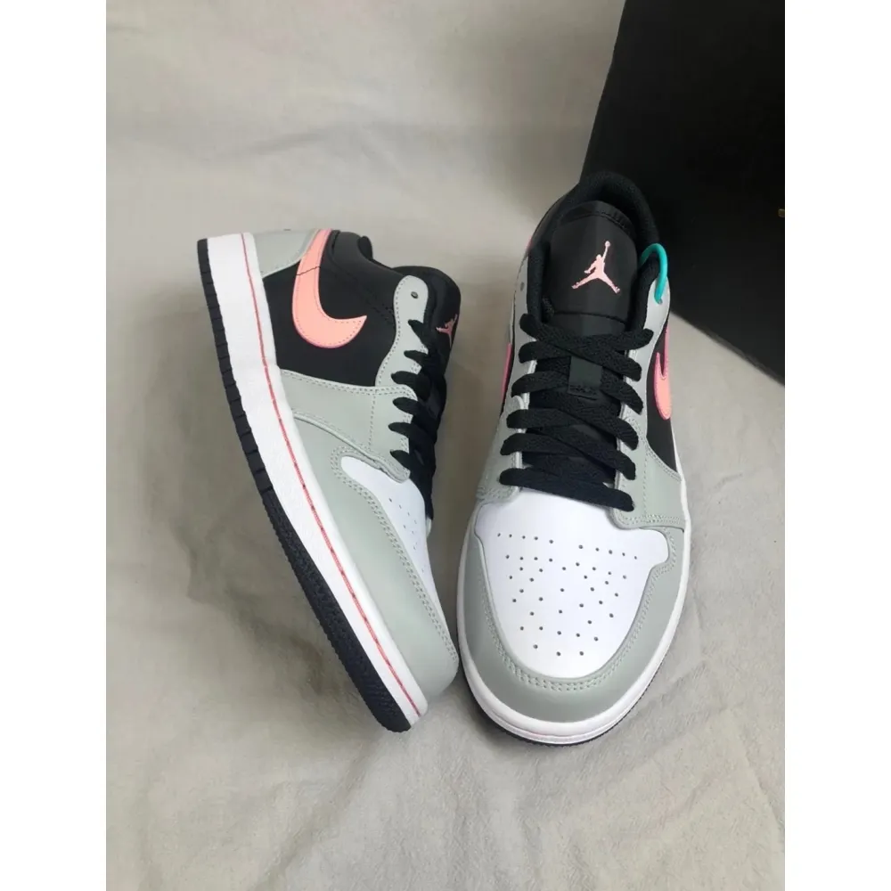 Air Jordan 1 Low Black Grey Pink4 553558-062