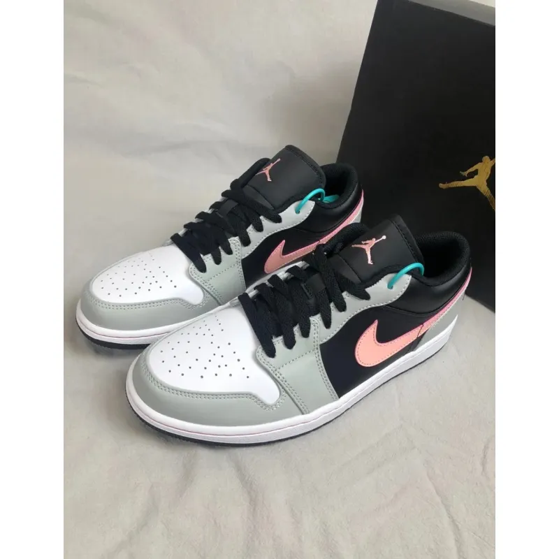 Air Jordan 1 Low Black Grey Pink4 553558-062