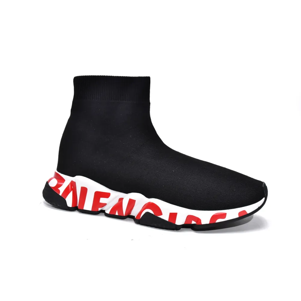 Balenciaga Speed Black(red word)