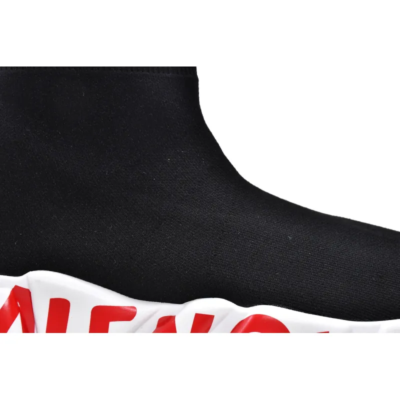 Balenciaga Speed Black(red word)
