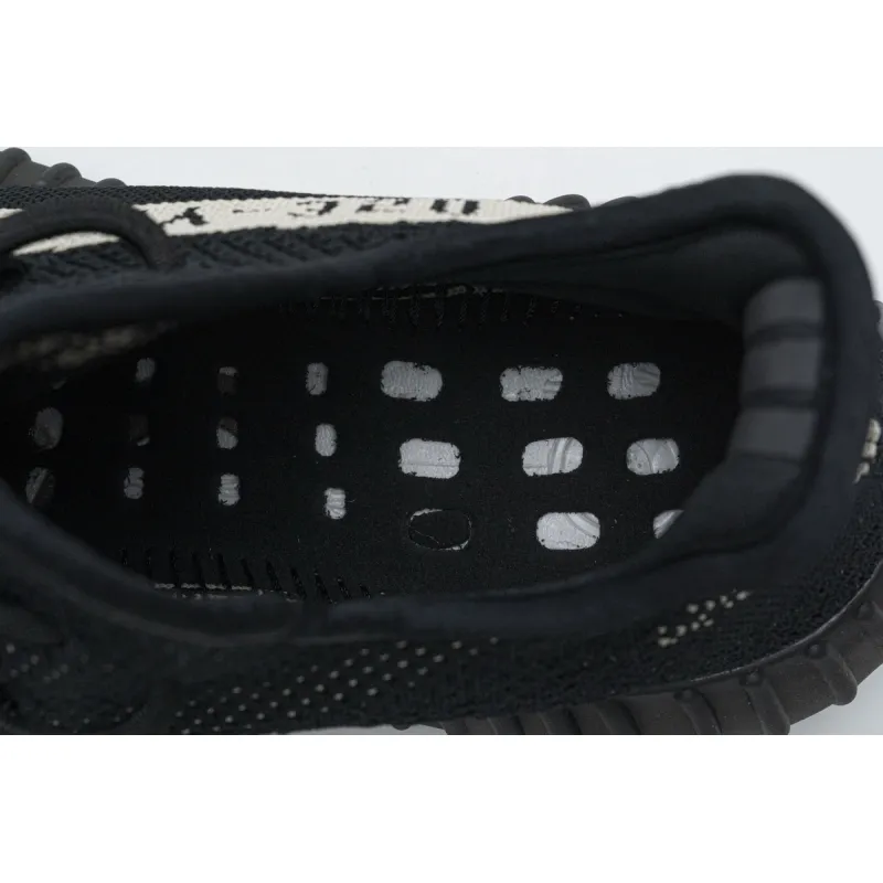 (OG)Adidas Fake Yeezy 350 V2 Core BlackWhite Real Boost BY1604
