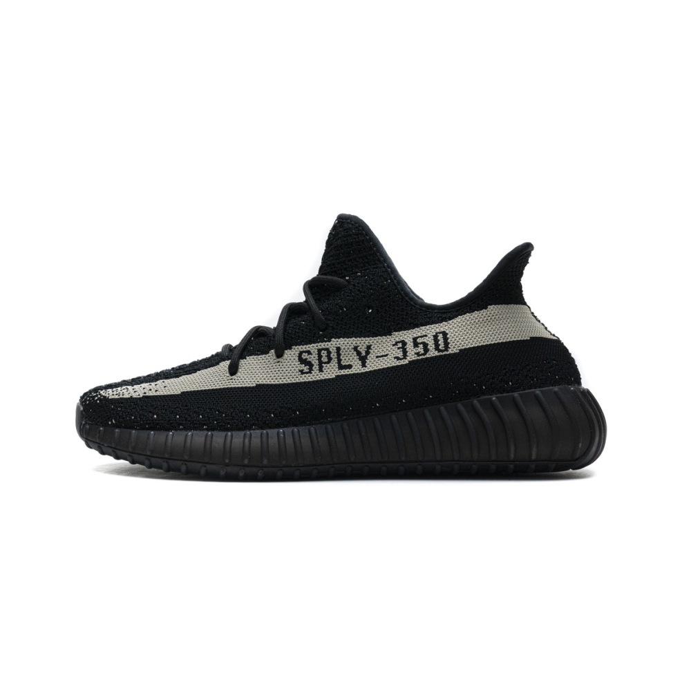 (OG)Adidas Fake Yeezy 350 V2 Core BlackWhite Real Boost BY1604