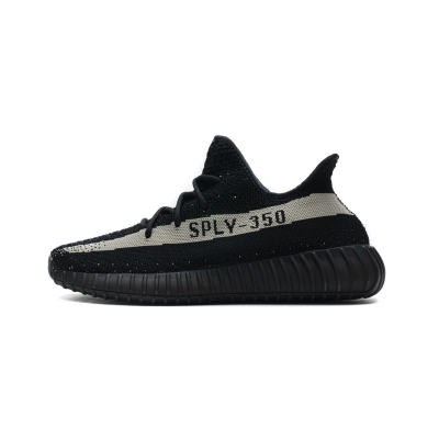(OG)Adidas Fake Yeezy 350 V2 Core BlackWhite Real Boost BY1604 01