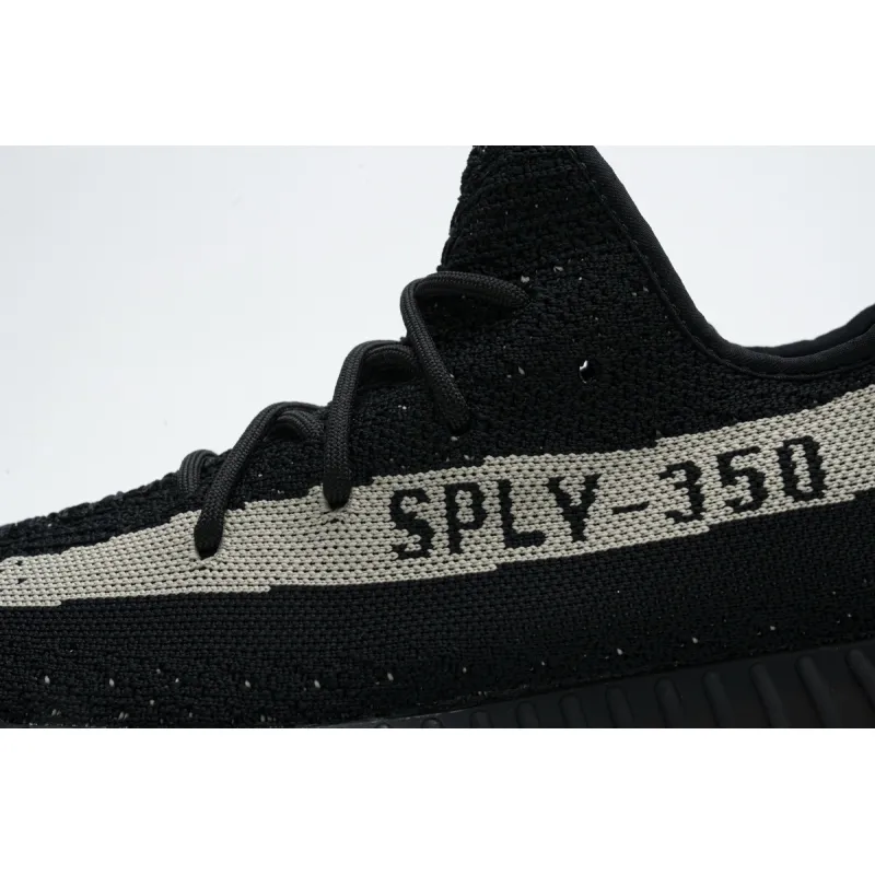 (OG)Adidas Fake Yeezy 350 V2 Core BlackWhite Real Boost BY1604