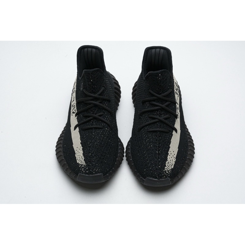 (OG)Adidas Fake Yeezy 350 V2 Core BlackWhite Real Boost BY1604