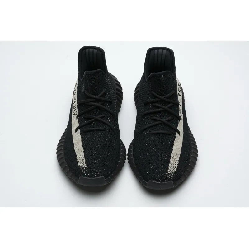 (OG)Adidas Fake Yeezy 350 V2 Core BlackWhite Real Boost BY1604