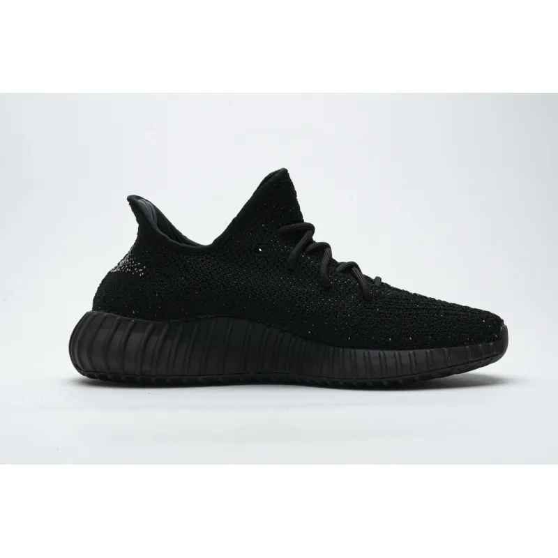 (OG)Adidas Fake Yeezy 350 V2 Core BlackWhite Real Boost BY1604