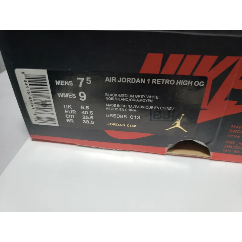(OG)Air Jordan Retro 1 High OG “Sahdow” 555088-013 