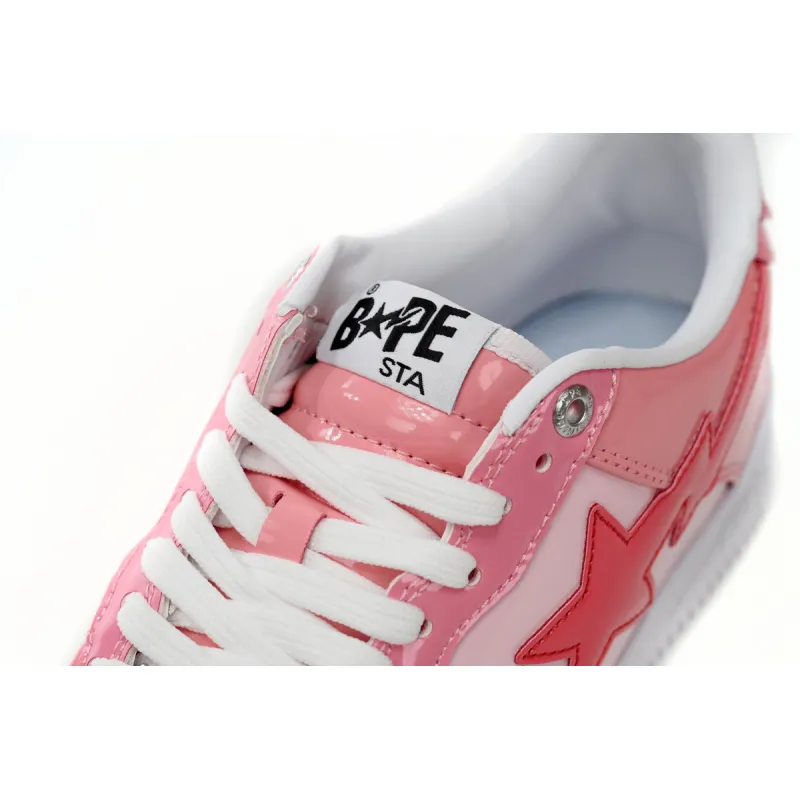 Cheap Fake BapeSta Low Pink Paint Leather 1H2-019-1046 