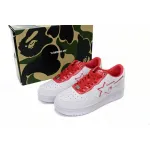 Cheap  Fake BapeSta Low White Red Border 1J30-291-017