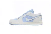 Air Jordan 1 Low Light Blue And White  DV1299-104