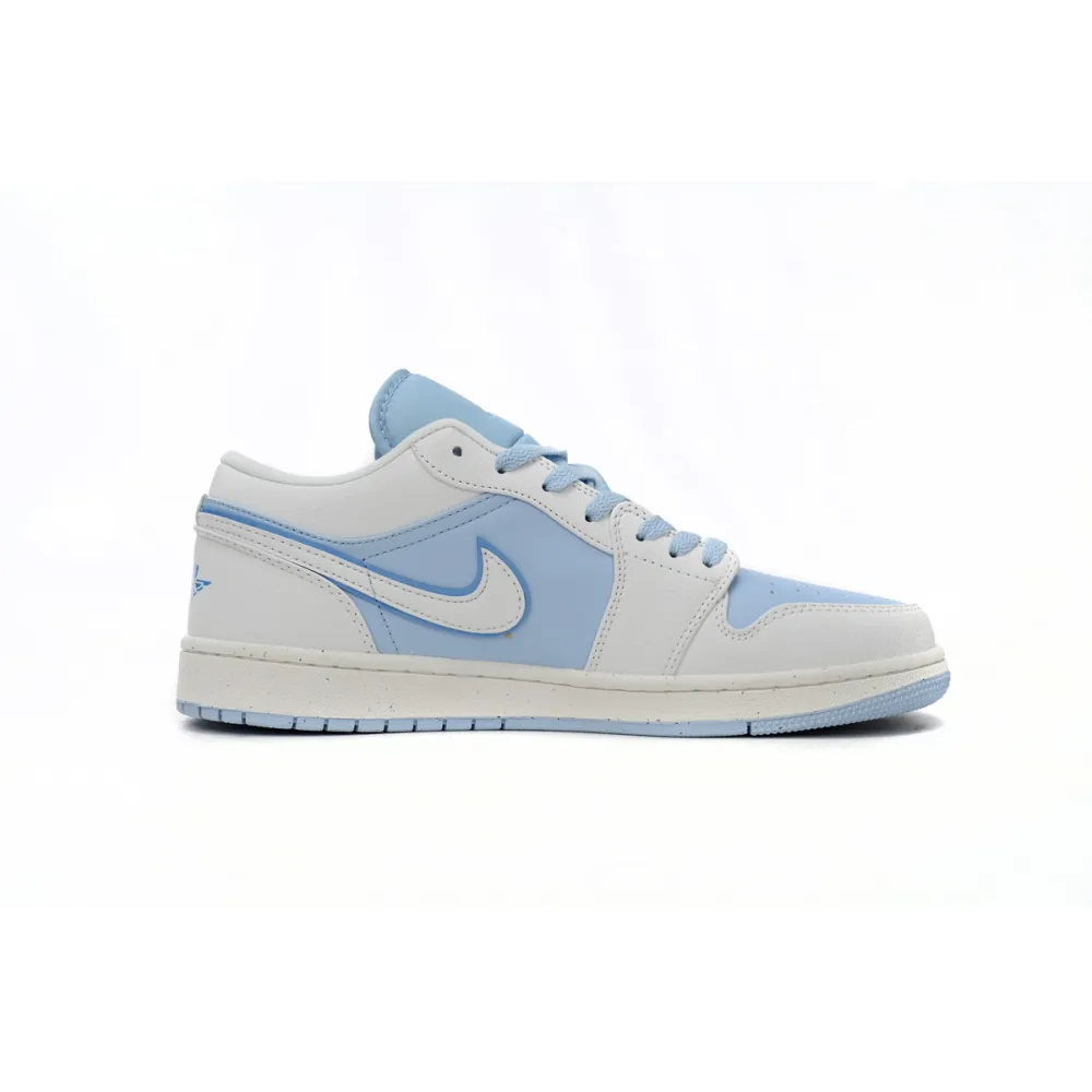 Air Jordan 1 Low Light Blue And White  DV1299-104