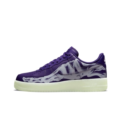 Nike Air Force 1 LOw O7 QS Purple Skeleton Halloween (2021) 01