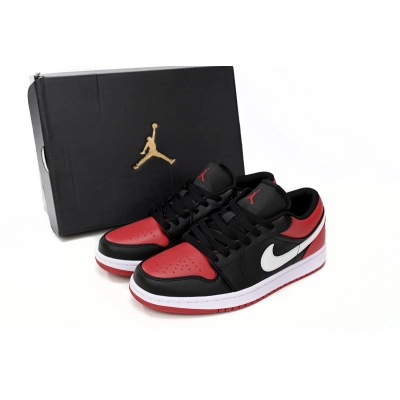 Air Jordan 1 Low Retro Black Red 553558-066 02