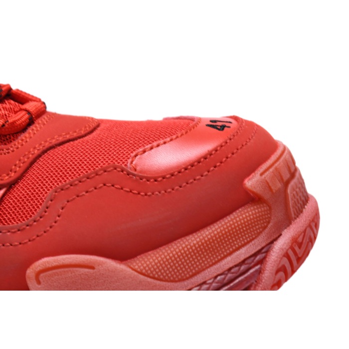 balenciaga triple s red clear sole