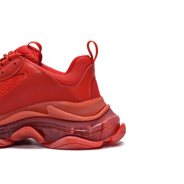 balenciaga triple s red silver