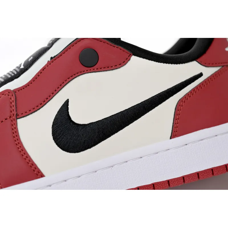  Air Jordan 1 Low Slip WMNS NRG White Red BQ8462-601 