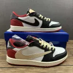 Fragment x Travis Scott x Air Jordan 1 TS White Black University Red CQ4278-088