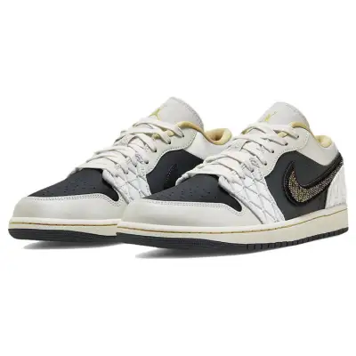 Air Jordan 1 Low SE Beaded Swoosh DV1762-001 02