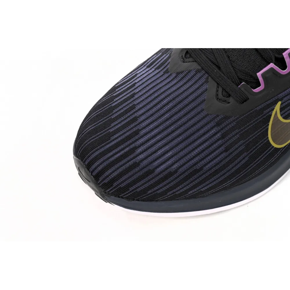 Nike Air Winflo 9 Black Blue and Yellow DD6203-007