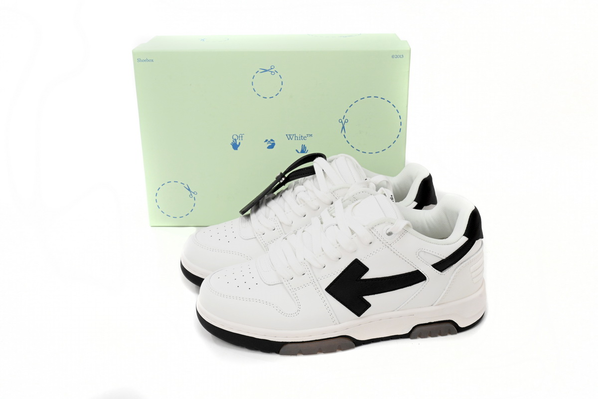 OFF-WHITE Out Of Office OOO 30 MM Low Tops Black White Blue OMIA189C99LEA0040110