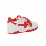 OFF-WHITE Out Of Office "OOO" Low Tops White Red OMIA189F22LEA0010125