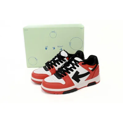 OFF-WHITE Out Of Office OOO Low Tops Black White Red OMIA189S23LEA0012510 02
